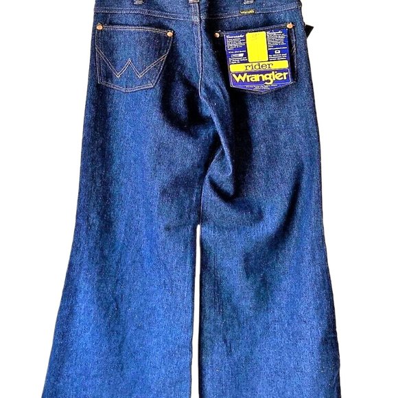 RARE DEADSTOCK1970s Wrangler High Waist Bell Bottoms Jeans 27" x 36" - Picture 3 of 6